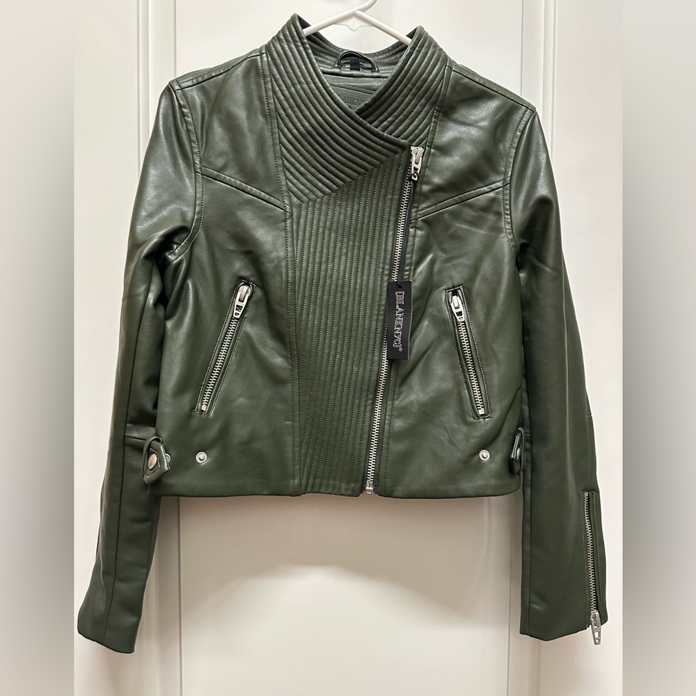 BLANK NYC Green Quilted Moto Jacket NWT Size small - Picture 3 of 10